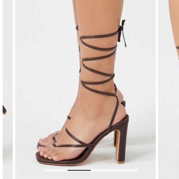 Lace-Up Block Heels - Picture 2 of 11